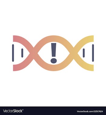 Dna genetic sign elements and icons collection vector image
