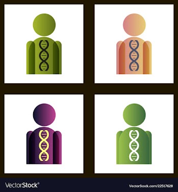 Dna genetic sign elements and icons collection vector image