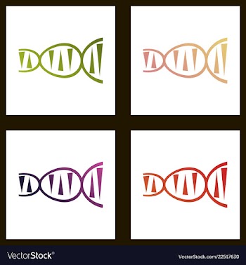 Dna genetic sign elements and icons collection vector image