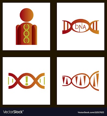 Dna genetic sign elements and icons collection vector image