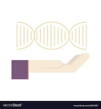 Dna genetic sign elements and icons collection vector image