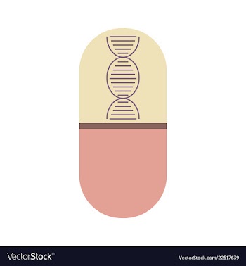Dna genetic sign elements and icons collection vector image