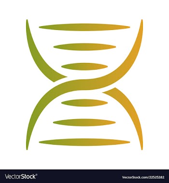 Dna genetic sign elements and icons collection vector image