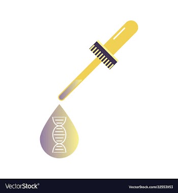 Dna genetic sign elements and icons collection vector image