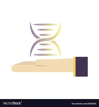 Dna genetic sign elements and icons collection vector image