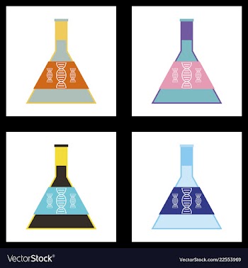 Dna genetic sign elements and icons collection vector image