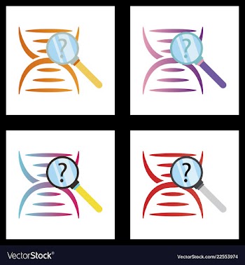 Dna genetic sign elements and icons collection vector image