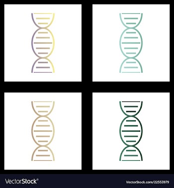 Dna genetic sign elements and icons collection vector image