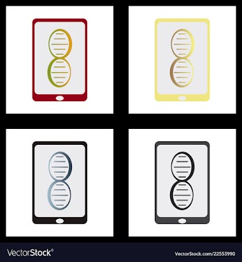 Dna genetic sign elements and icons collection vector image