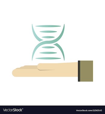 Dna genetic sign elements and icons collection vector image