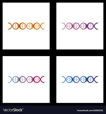 Dna genetic sign elements and icons collection vector image
