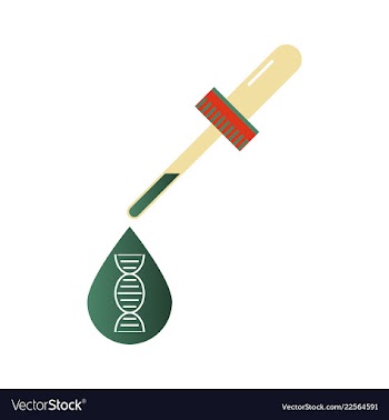 Dna genetic sign elements and icons collection vector image