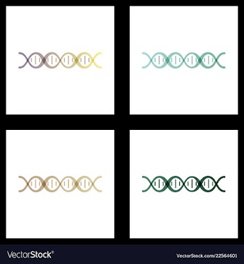 Dna genetic sign elements and icons collection vector image