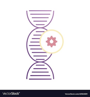 Dna genetic sign elements and icons collection vector image