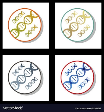 Dna genetic sign elements and icons collection vector image