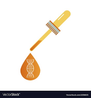 Dna genetic sign elements and icons collection vector image