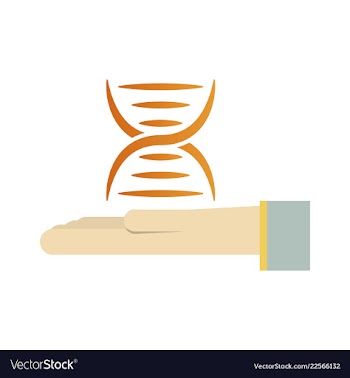 Dna genetic sign elements and icons collection vector image