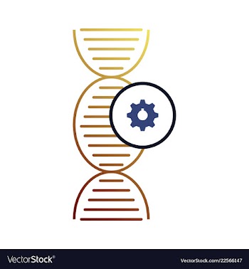 Dna genetic sign elements and icons collection vector image