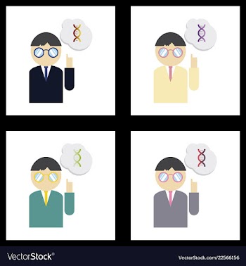 Dna genetic sign elements and icons collection vector image