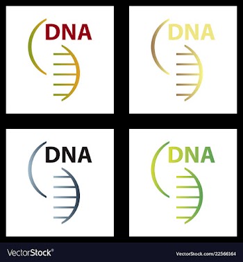 Dna genetic sign elements and icons collection vector image