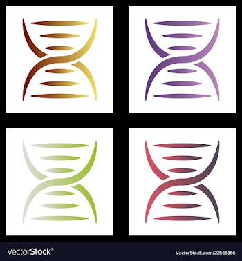 Dna genetic sign elements and icons collection vector image
