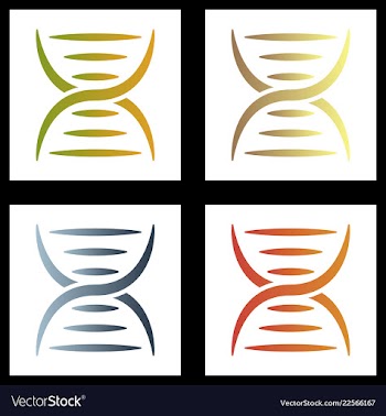 Dna genetic sign elements and icons collection vector image