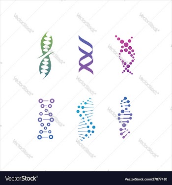 Dna genetic sign icons and elements collection vector image