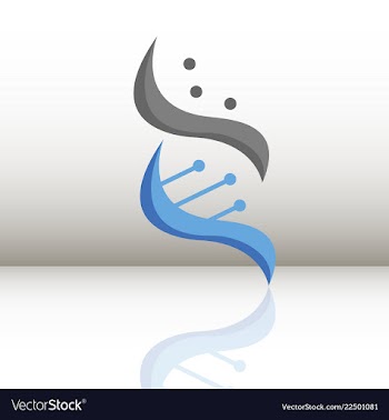 Dna helix logo template genetics design biological vector image