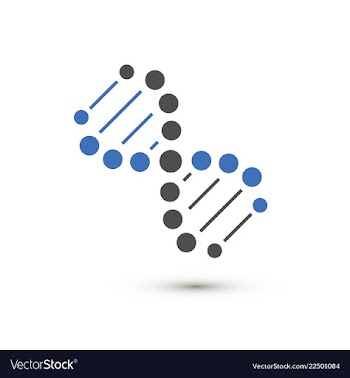 Dna helix logo template genetics design biological vector image