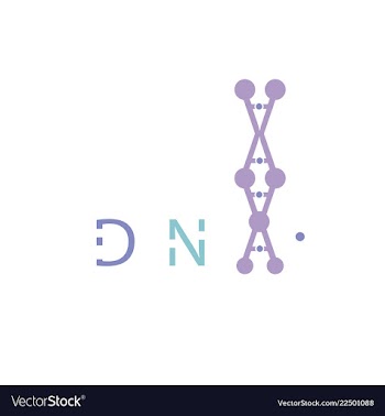 Dna helix logo template genetics design biological vector image