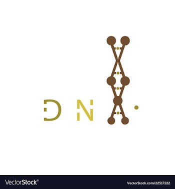 Dna helix logo template genetics design biological vector image