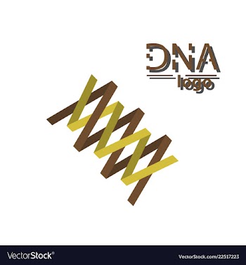 Dna helix logo template genetics design biological vector image