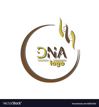 Dna helix logo template genetics design biological vector image