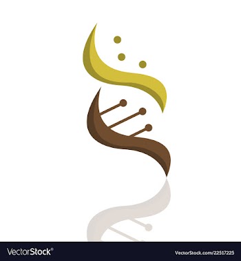 Dna helix logo template genetics design biological vector image