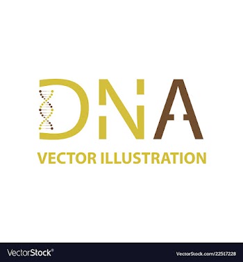 Dna helix logo template genetics design biological vector image