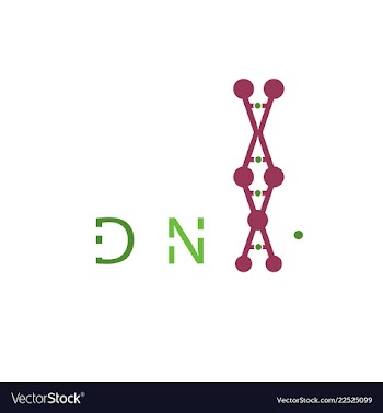 Dna helix logo template genetics design biological vector image