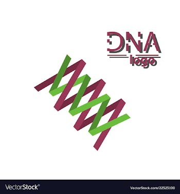 Dna helix logo template genetics design biological vector image