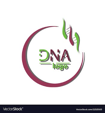 Dna helix logo template genetics design biological vector image