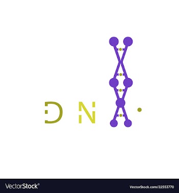 Dna helix logo template genetics design biological vector image