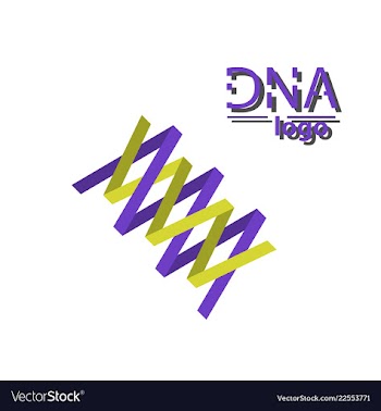 Dna helix logo template genetics design biological vector image
