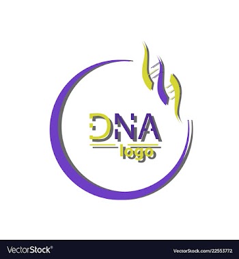Dna helix logo template genetics design biological vector image