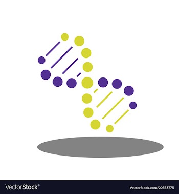Dna helix logo template genetics design biological vector image