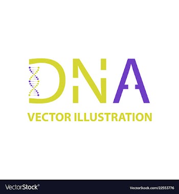 Dna helix logo template genetics design biological vector image