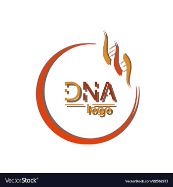 Dna helix logo template genetics design biological vector image