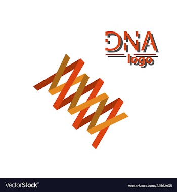 Dna helix logo template genetics design biological vector image