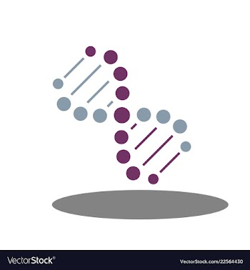 Dna helix logo template genetics design biological vector image