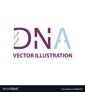 Dna helix logo template genetics design biological vector image