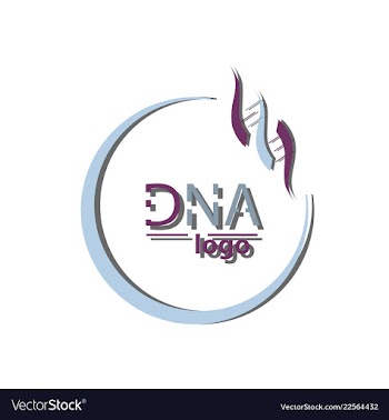 Dna helix logo template genetics design biological vector image