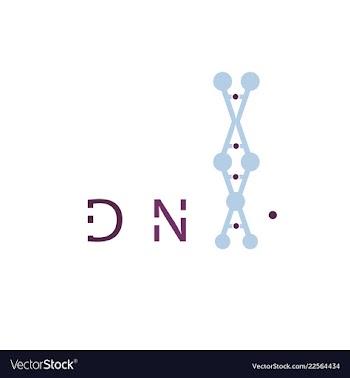 Dna helix logo template genetics design biological vector image