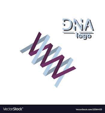 Dna helix logo template genetics design biological vector image